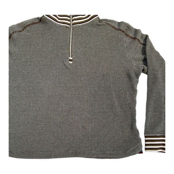 Women’s Robert  Graham Striped Quarter Zip Pullover Sweater Size M - Picture 7 of 12